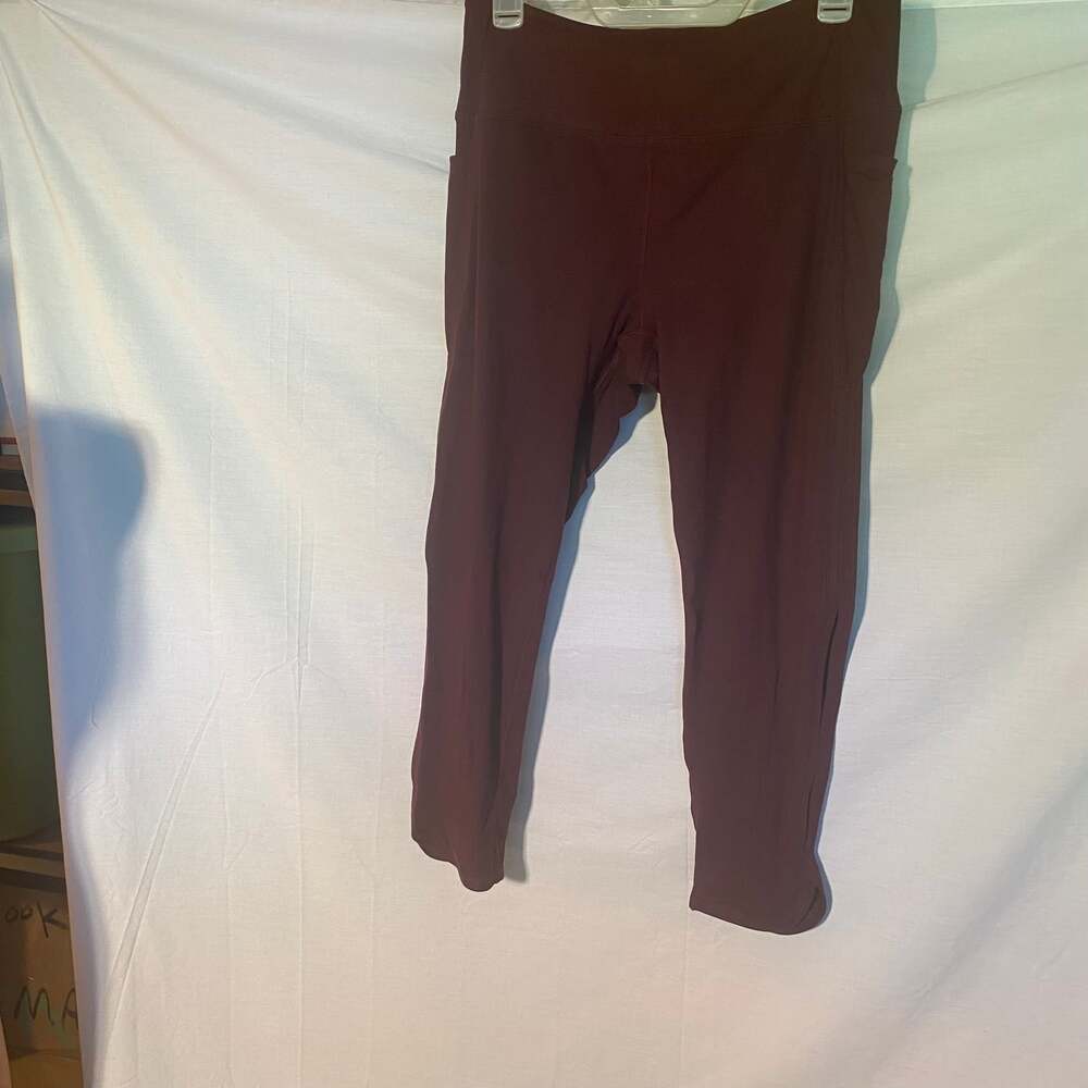 Rae Mode Maroon Butter Soft Pocket Leggings with Leg Detail‎ Size 1X